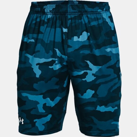 2/$30 Under Armour Stretch Train Camo Shorts High Rise Blue Medium #A0772 - Picture 8 of 12